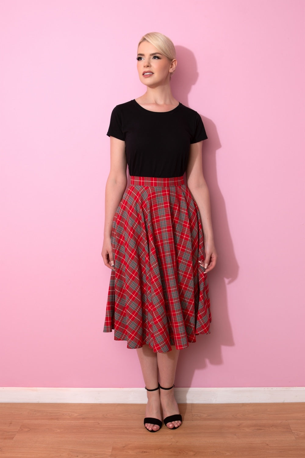 TPDC Tartan Circle Midi Skirt
