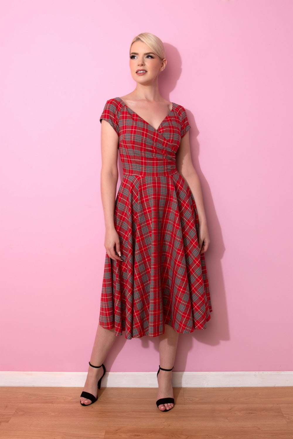 Hourglass Tartan Swing Dress
