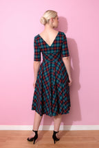 Hepburn Tartan Swing Dress