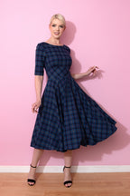 Hepburn Tartan Swing Dress