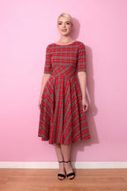 Hepburn Tartan Swing Dress