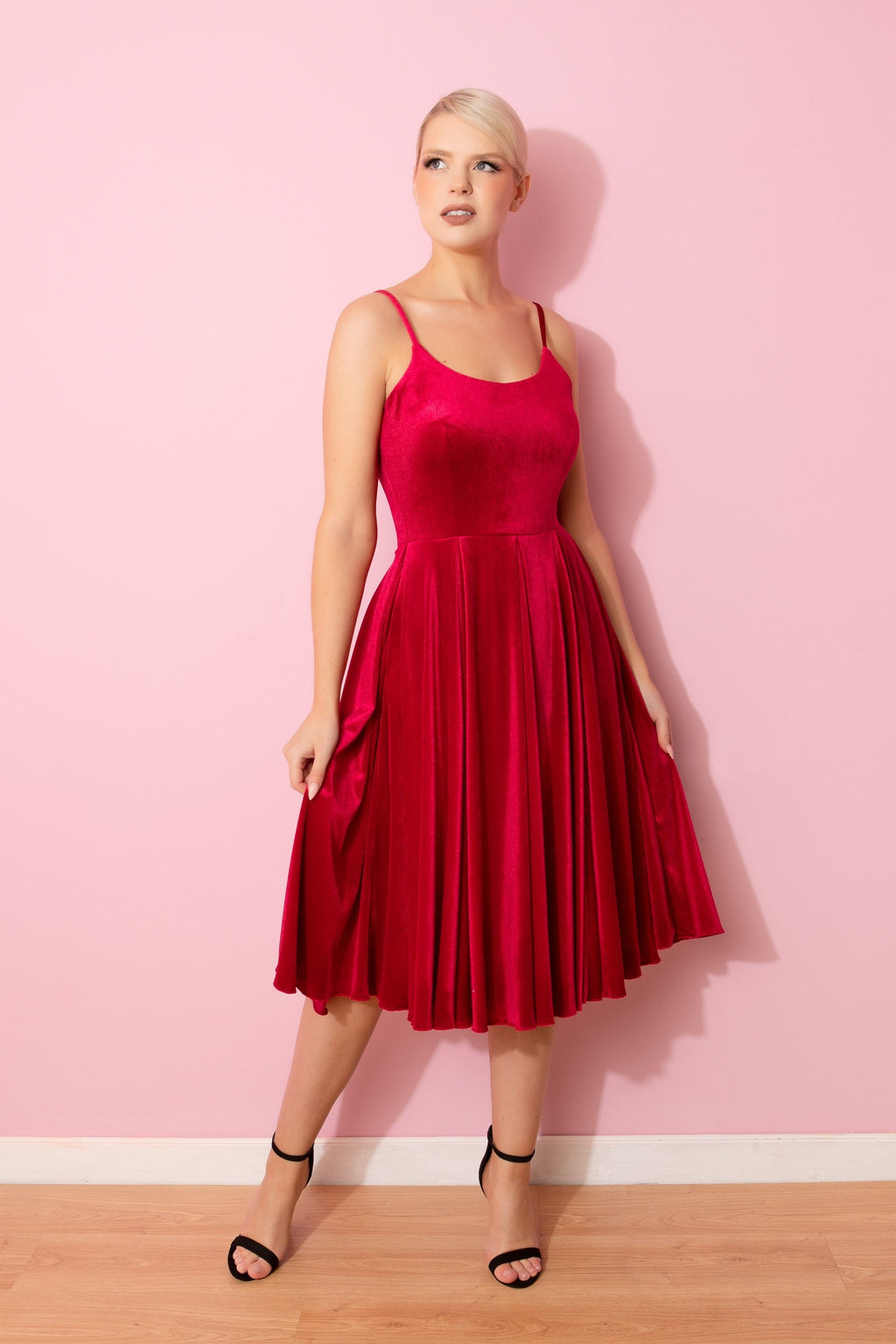 Priscilla Velvet Midi Dress