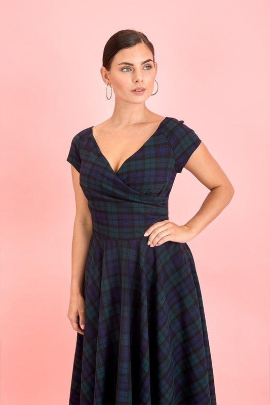 Hourglass Tartan Swing Dress