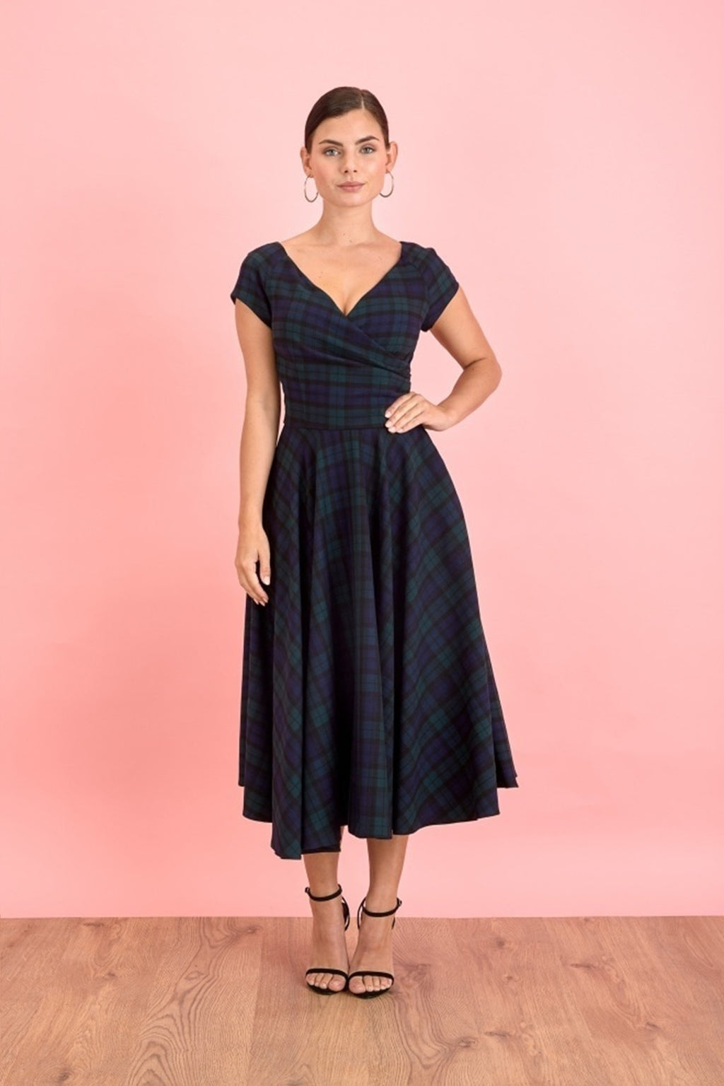 Hourglass Tartan Swing Dress