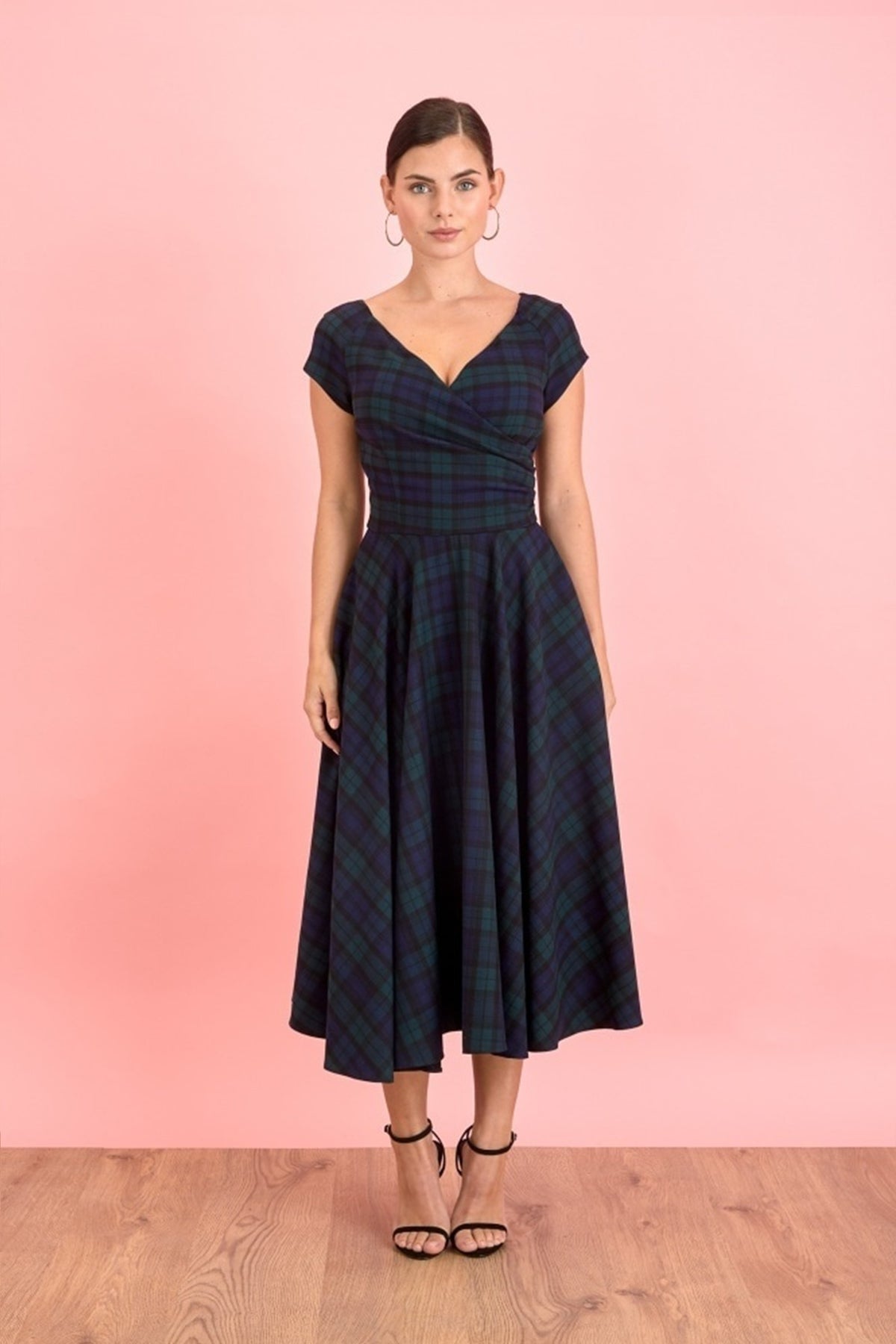 Hourglass Tartan Swing Dress