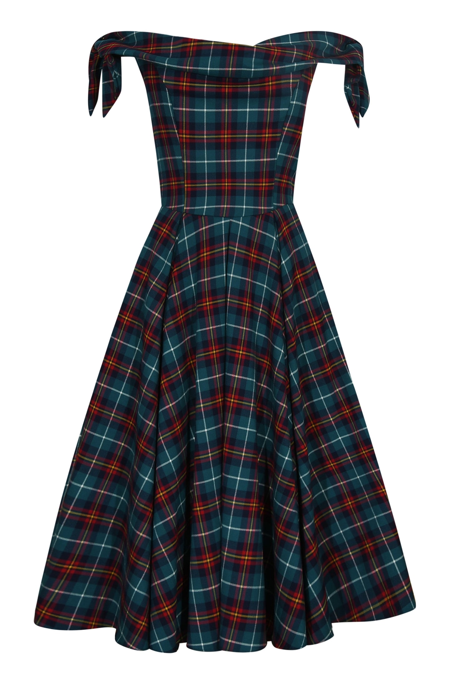 Tilly Tartan Off The Shoulder Prom Dress
