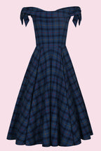 Tilly Tartan Off The Shoulder Prom Dress