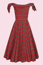 Tilly Tartan Off The Shoulder Prom Dress