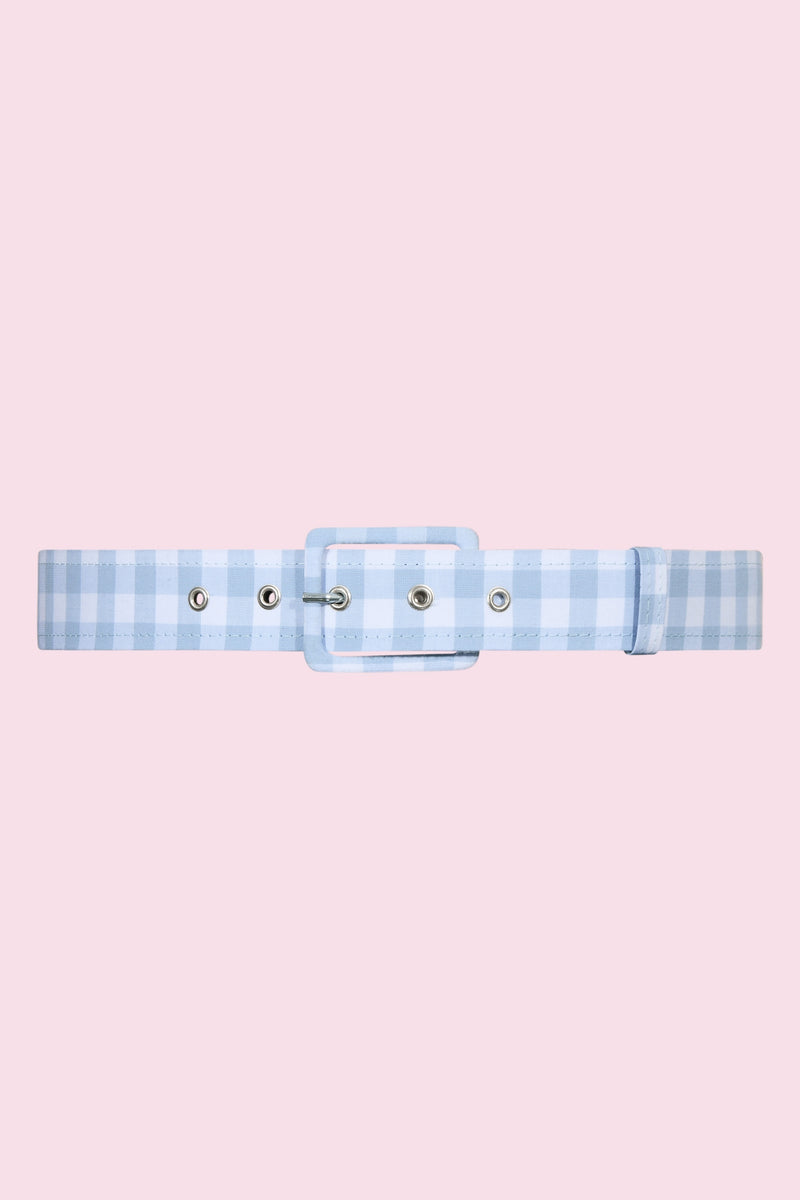 TPDC Gingham Belt - Pale Blue