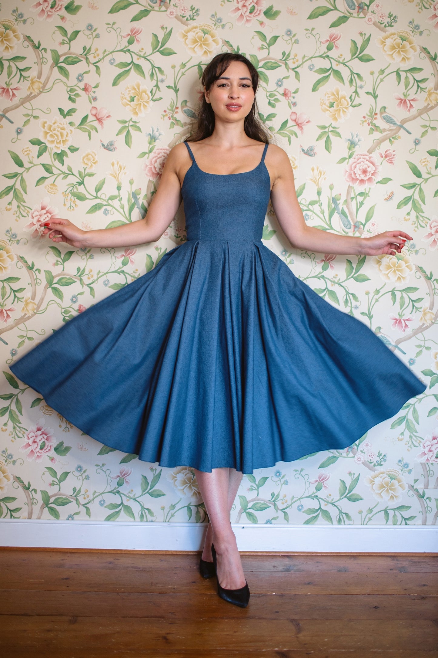 Priscilla Denim Midi Dress