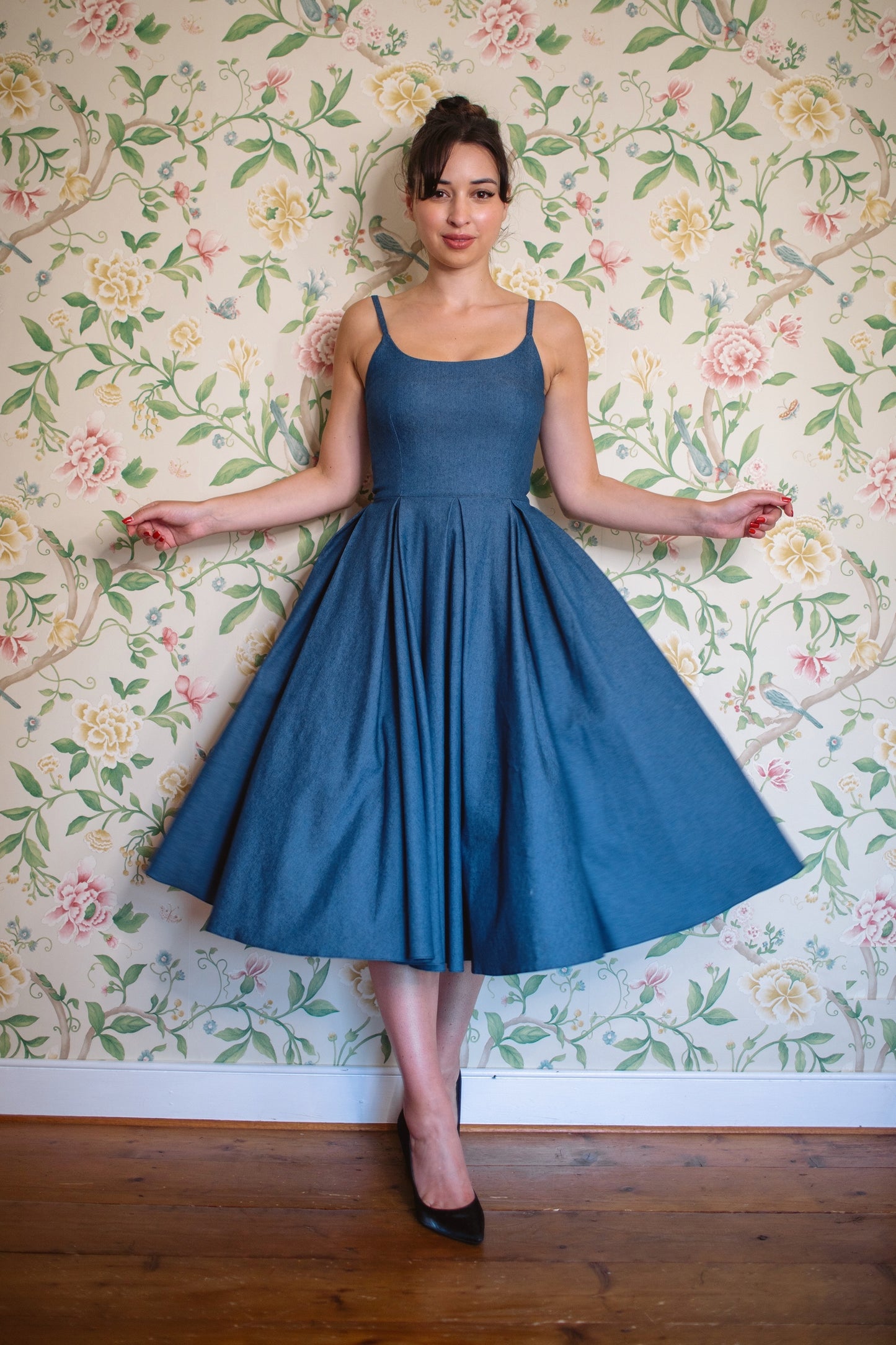 Priscilla Denim Midi Dress