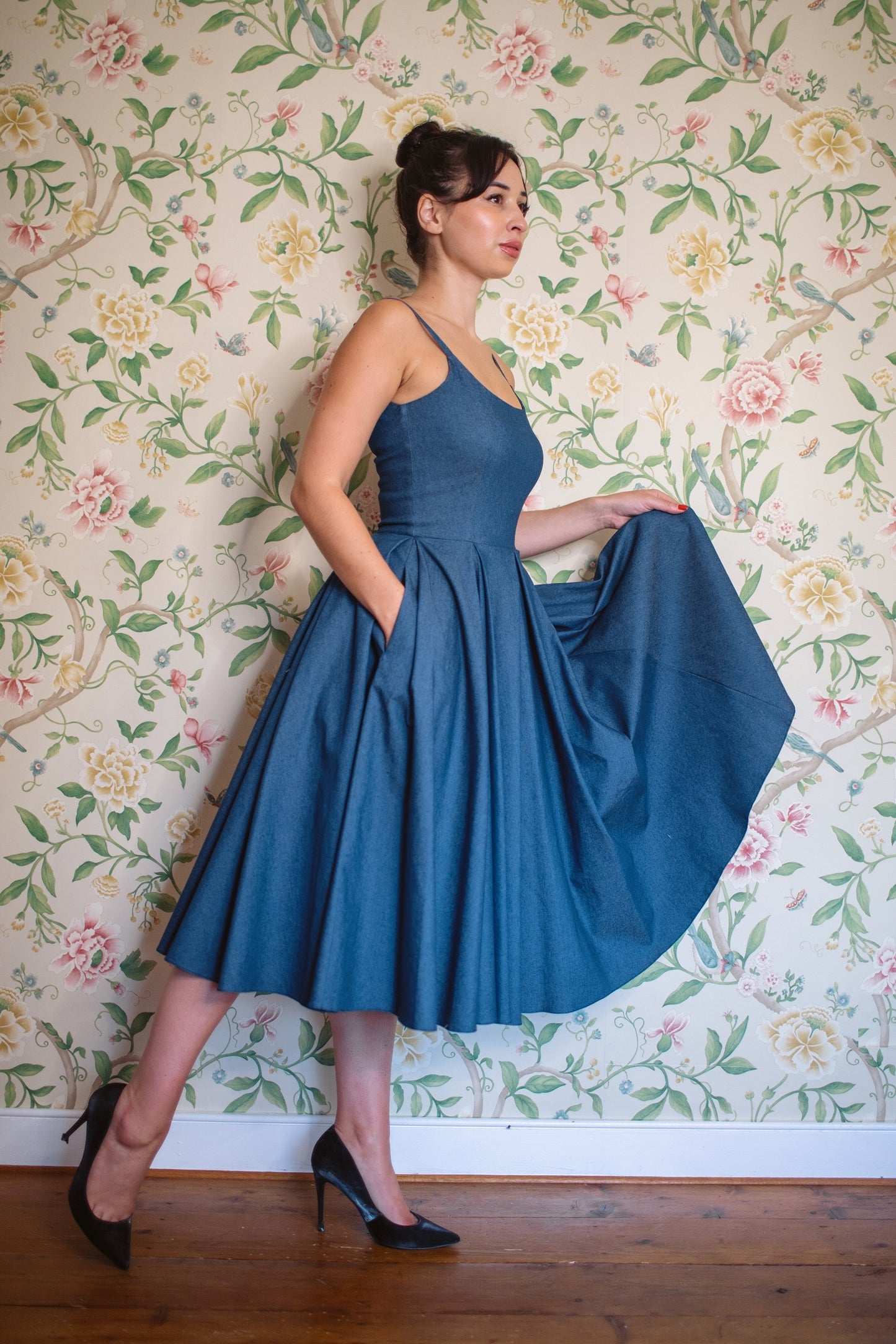 Priscilla Denim Midi Dress