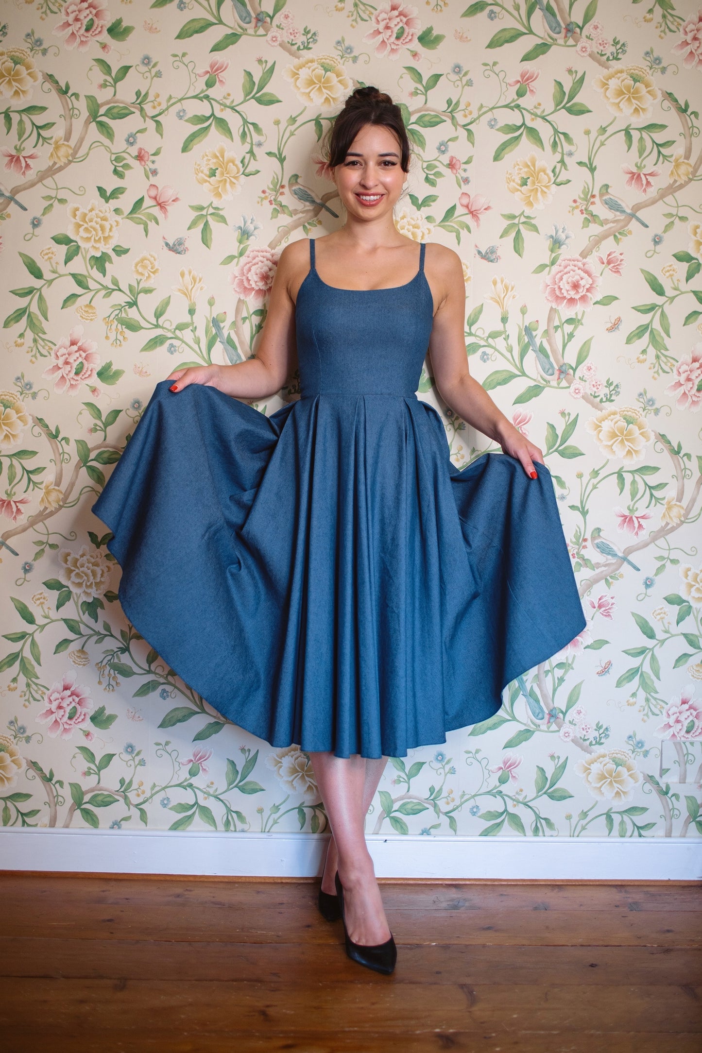 Priscilla Denim Midi Dress