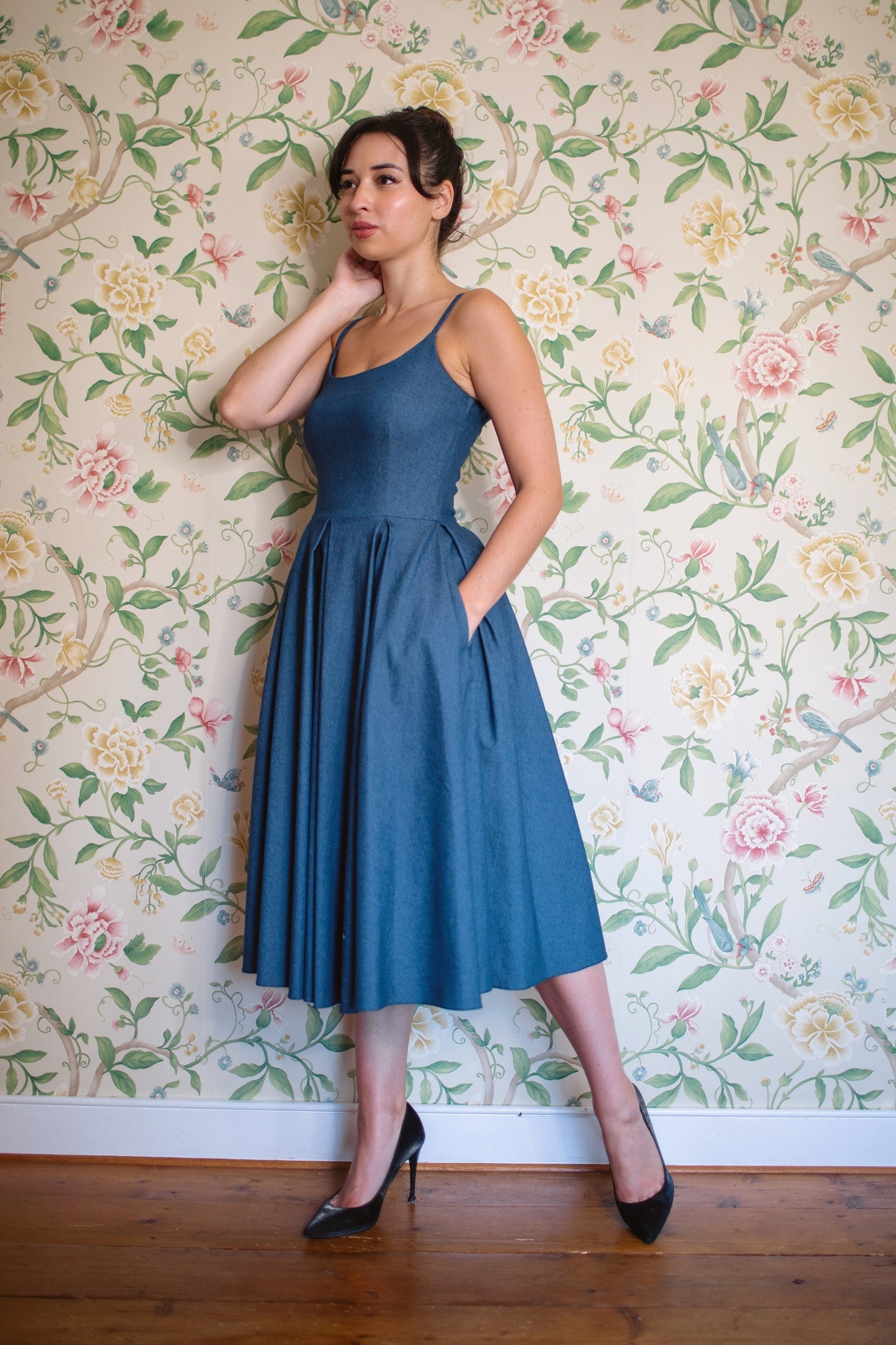 Priscilla Denim Midi Dress
