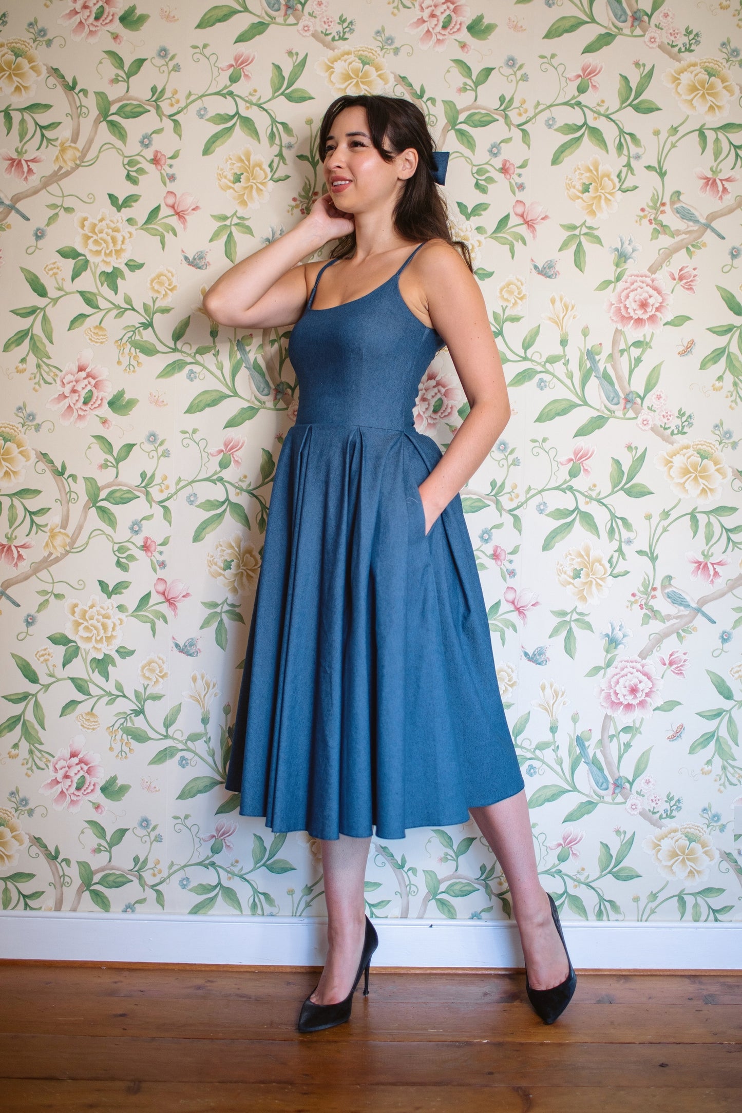Priscilla Denim Midi Dress
