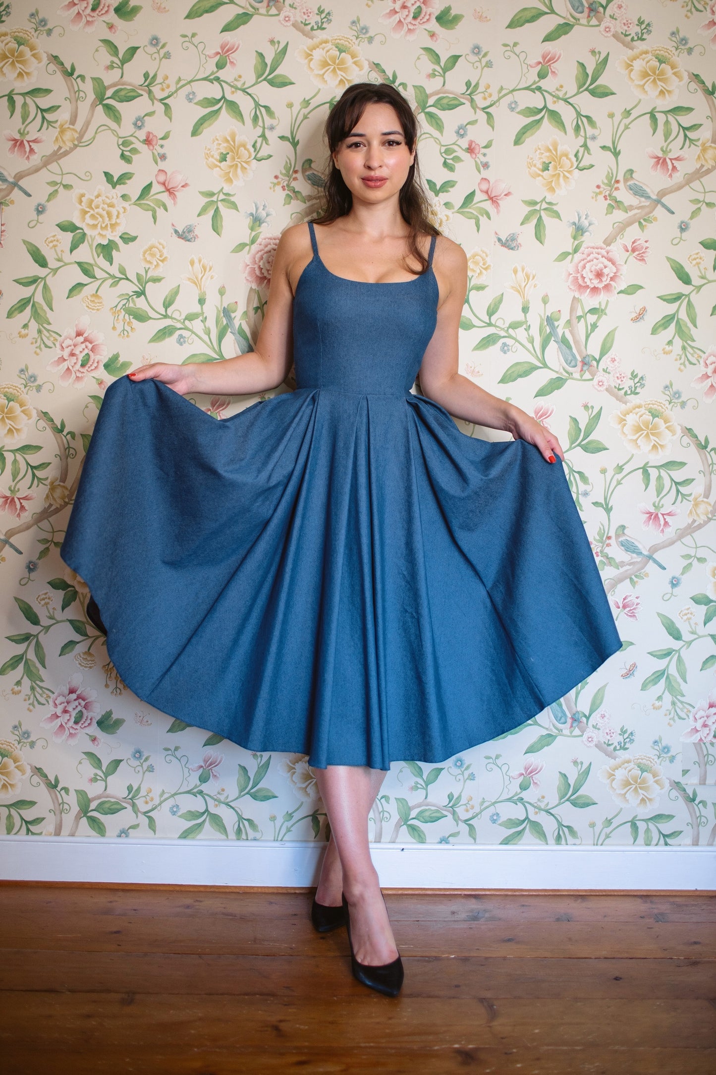Priscilla Denim Midi Dress