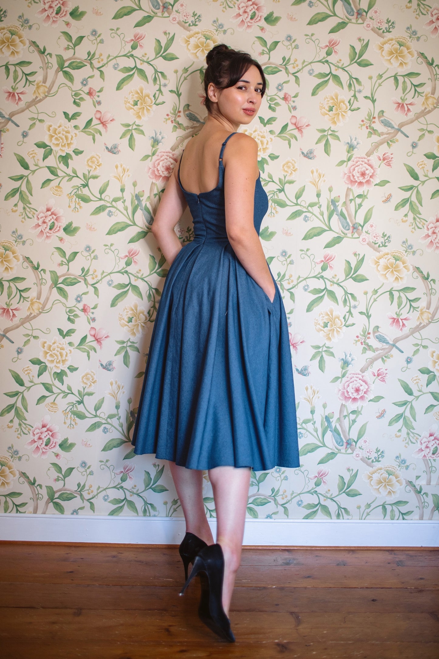 Priscilla Denim Midi Dress