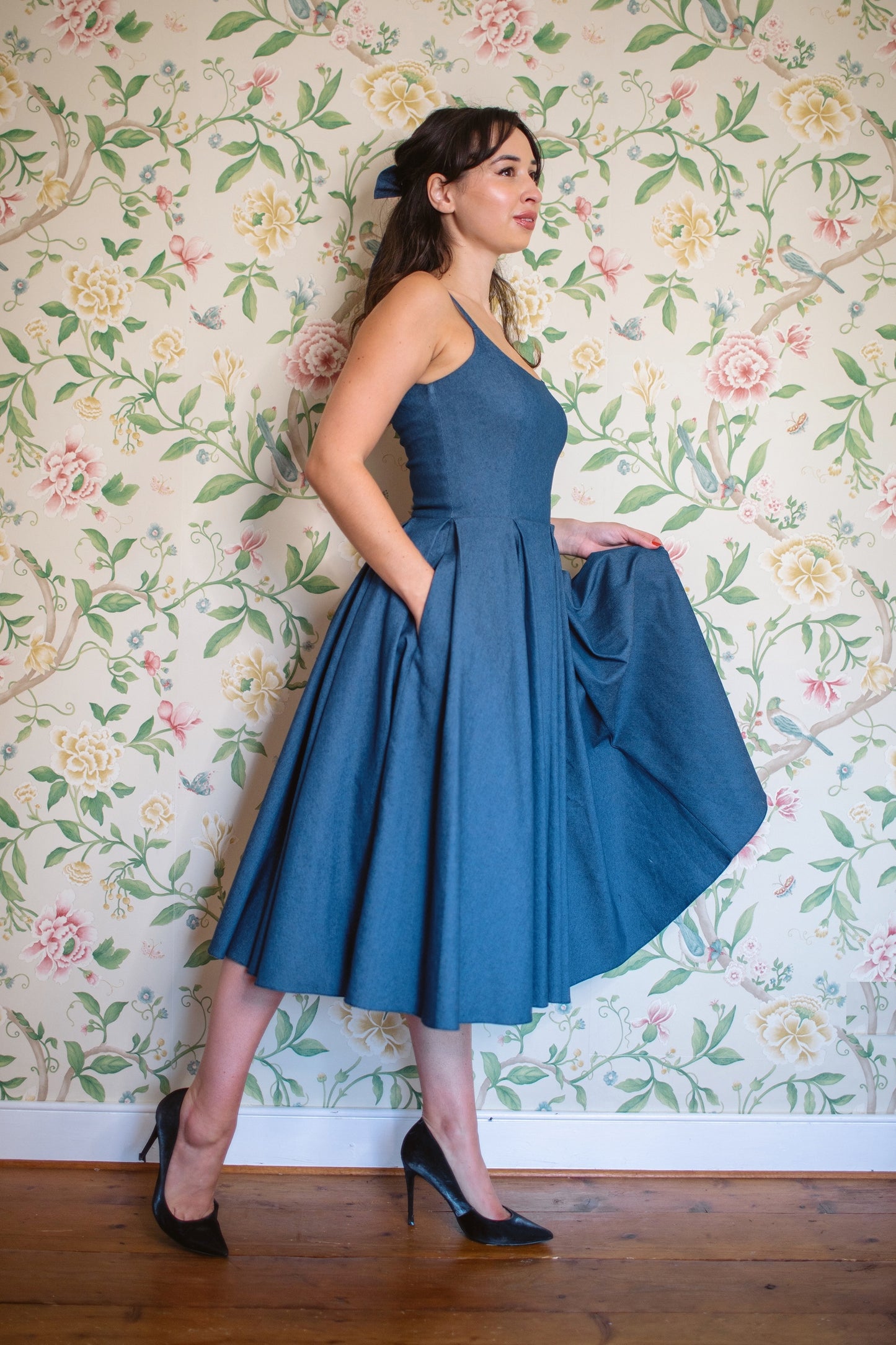 Priscilla Denim Midi Dress