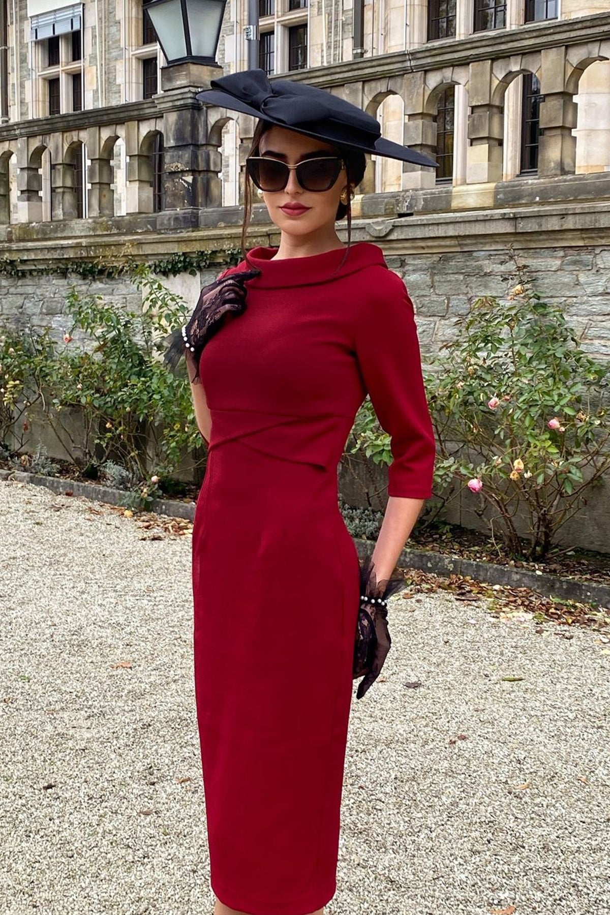 Kennedy Roll Collar Pencil Dress