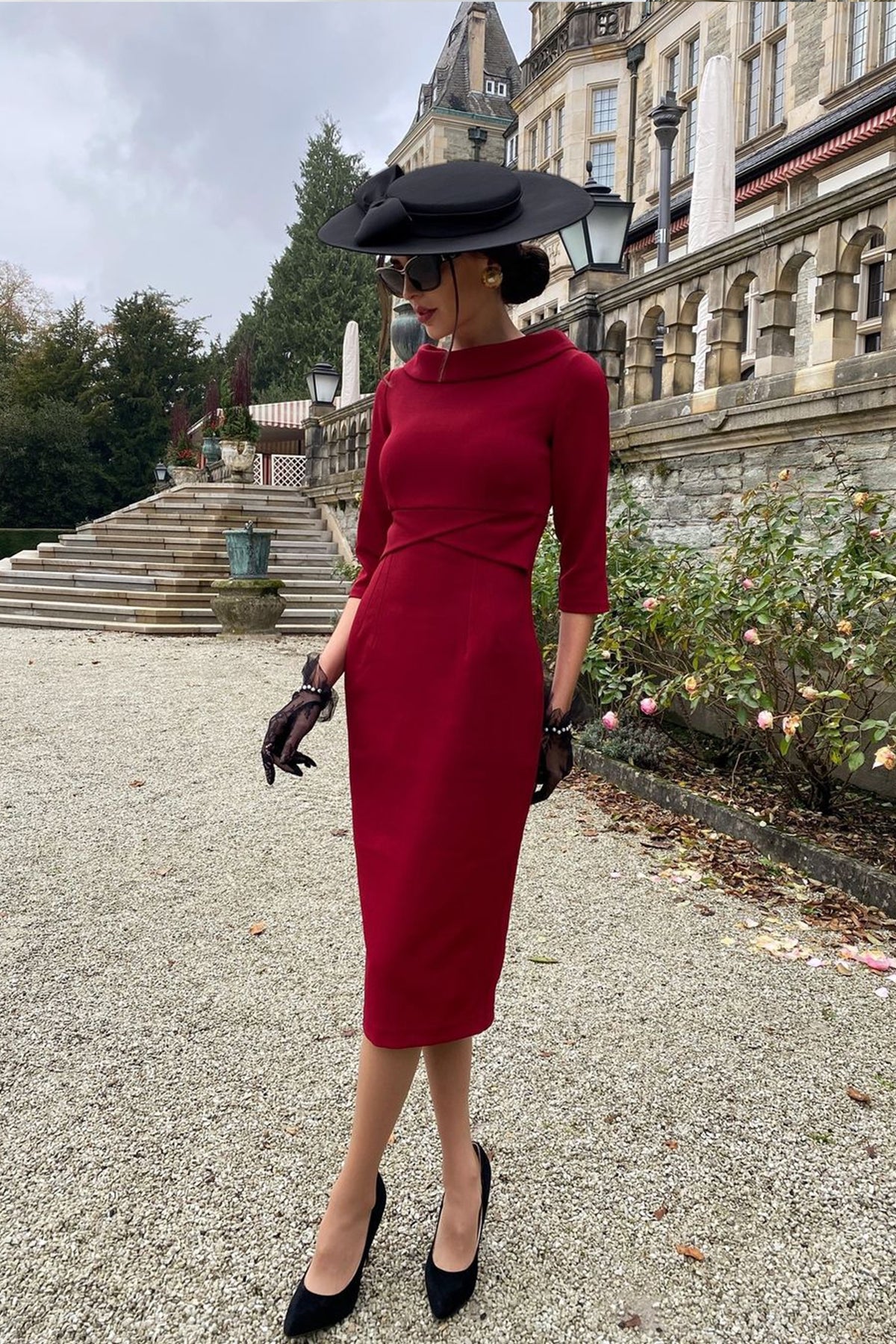 Kennedy Roll Collar Pencil Dress