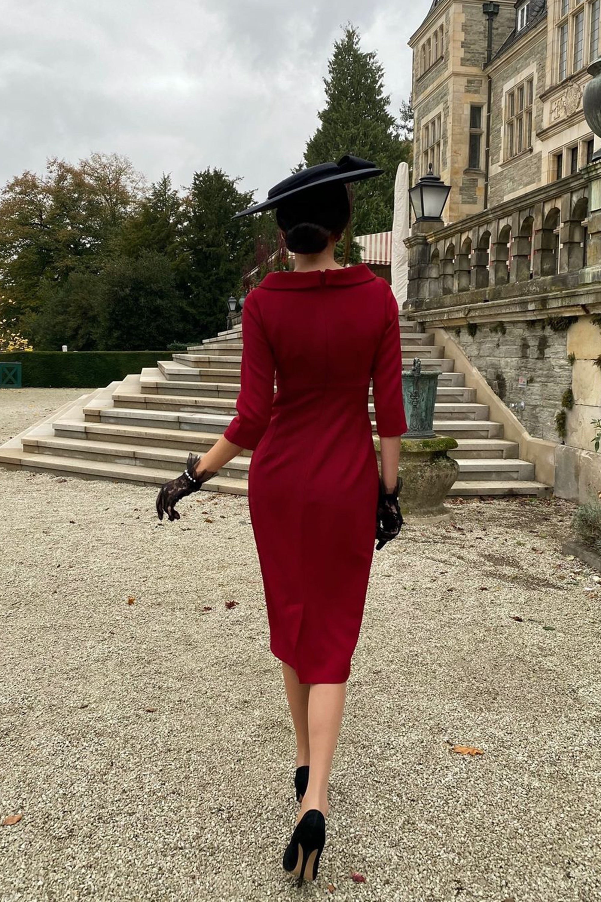 Kennedy Roll Collar Pencil Dress