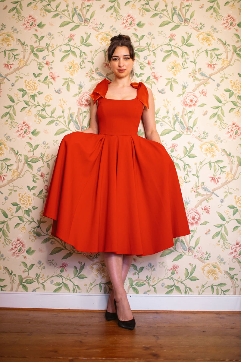 Josephine Midi Dress - Red