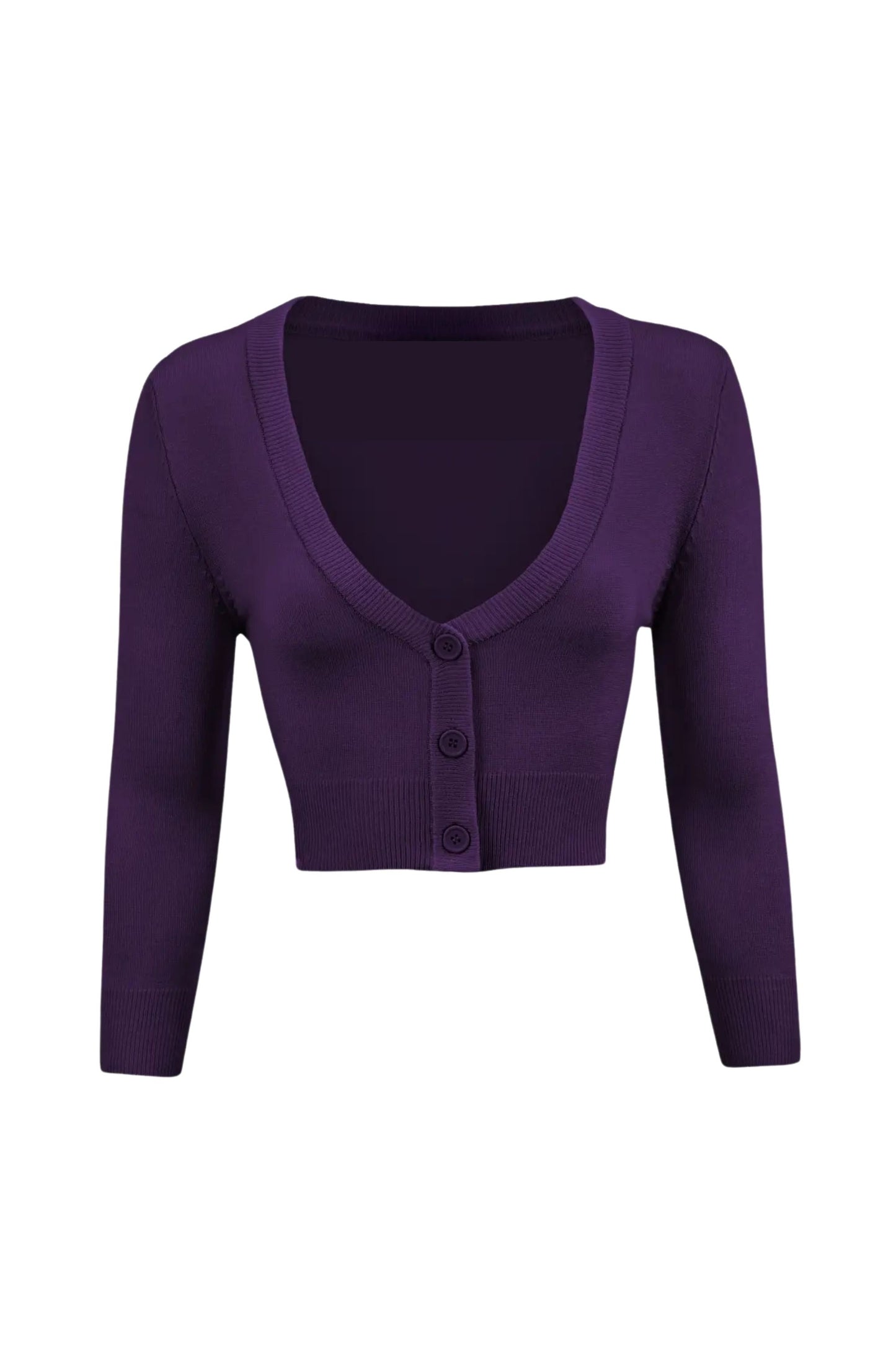 Vintage Cropped ¾ Sleeve Cardigan