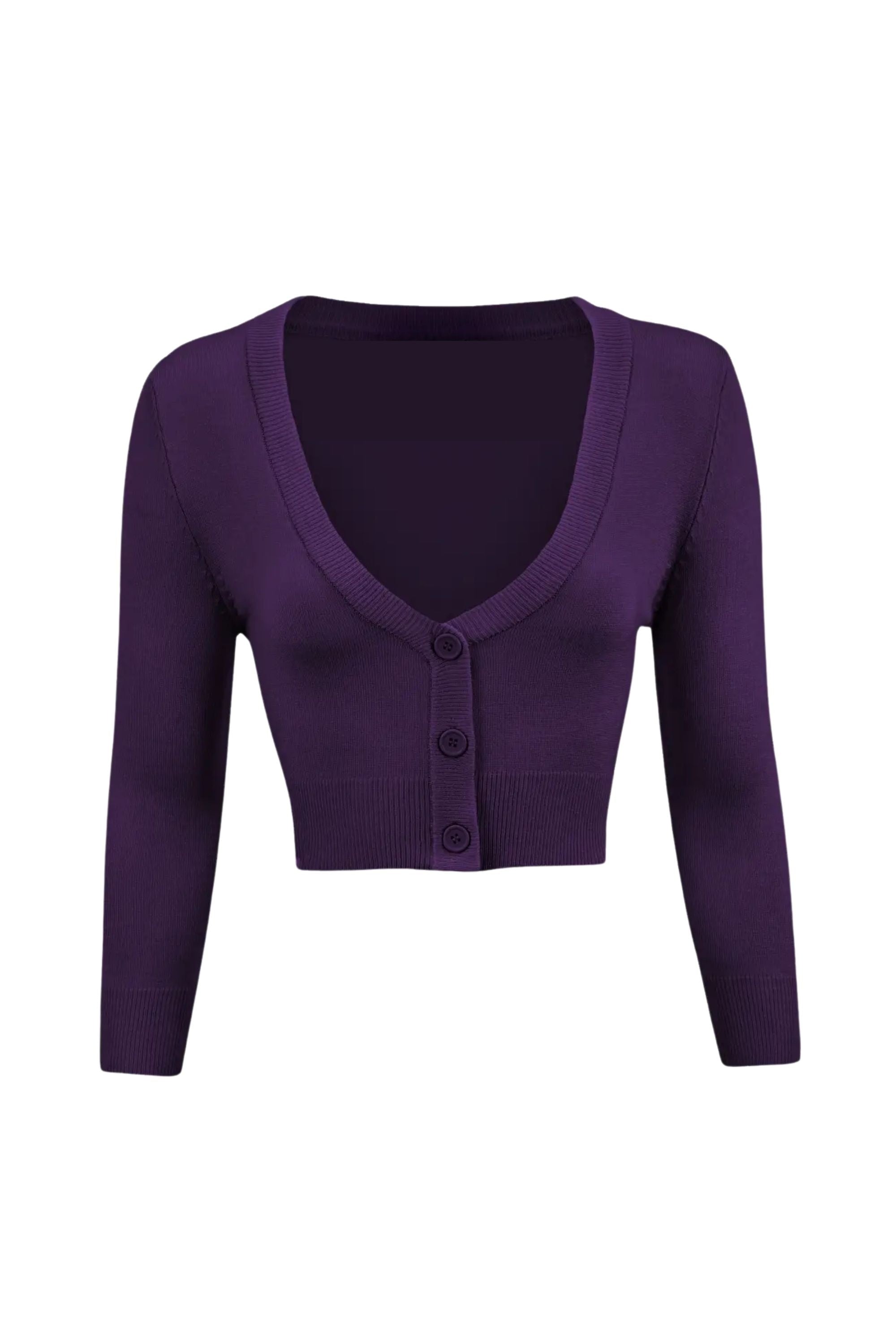 Vintage Cropped ¾ Sleeve Cardigan