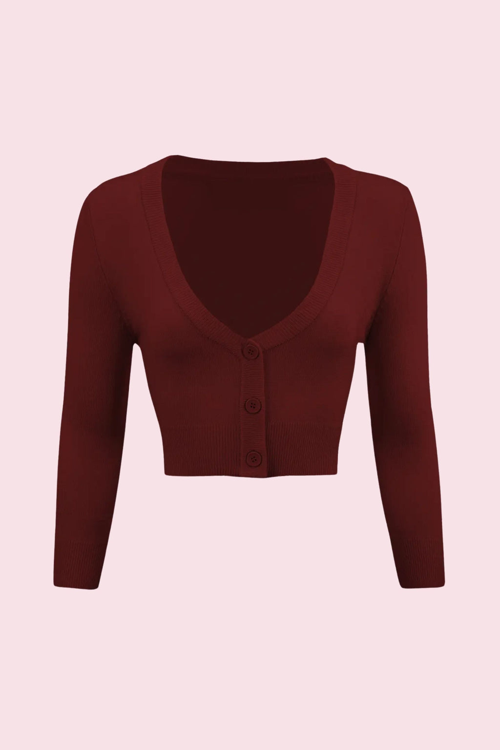 Vintage Cropped ¾ Sleeve Cardigan
