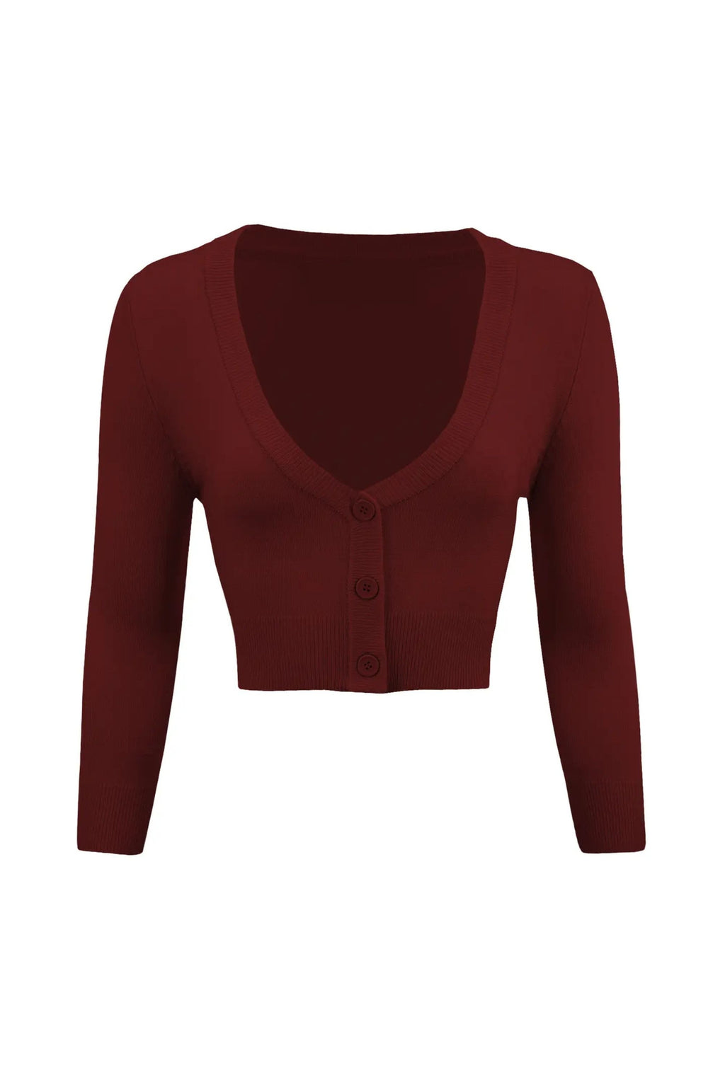 Vintage Cropped ¾ Sleeve Cardigan