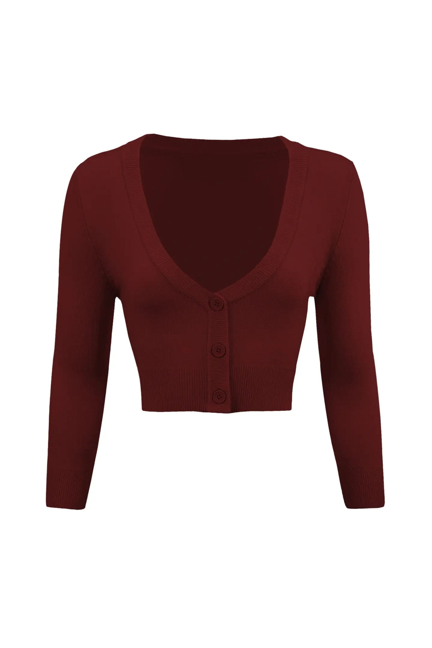Vintage Cropped ¾ Sleeve Cardigan