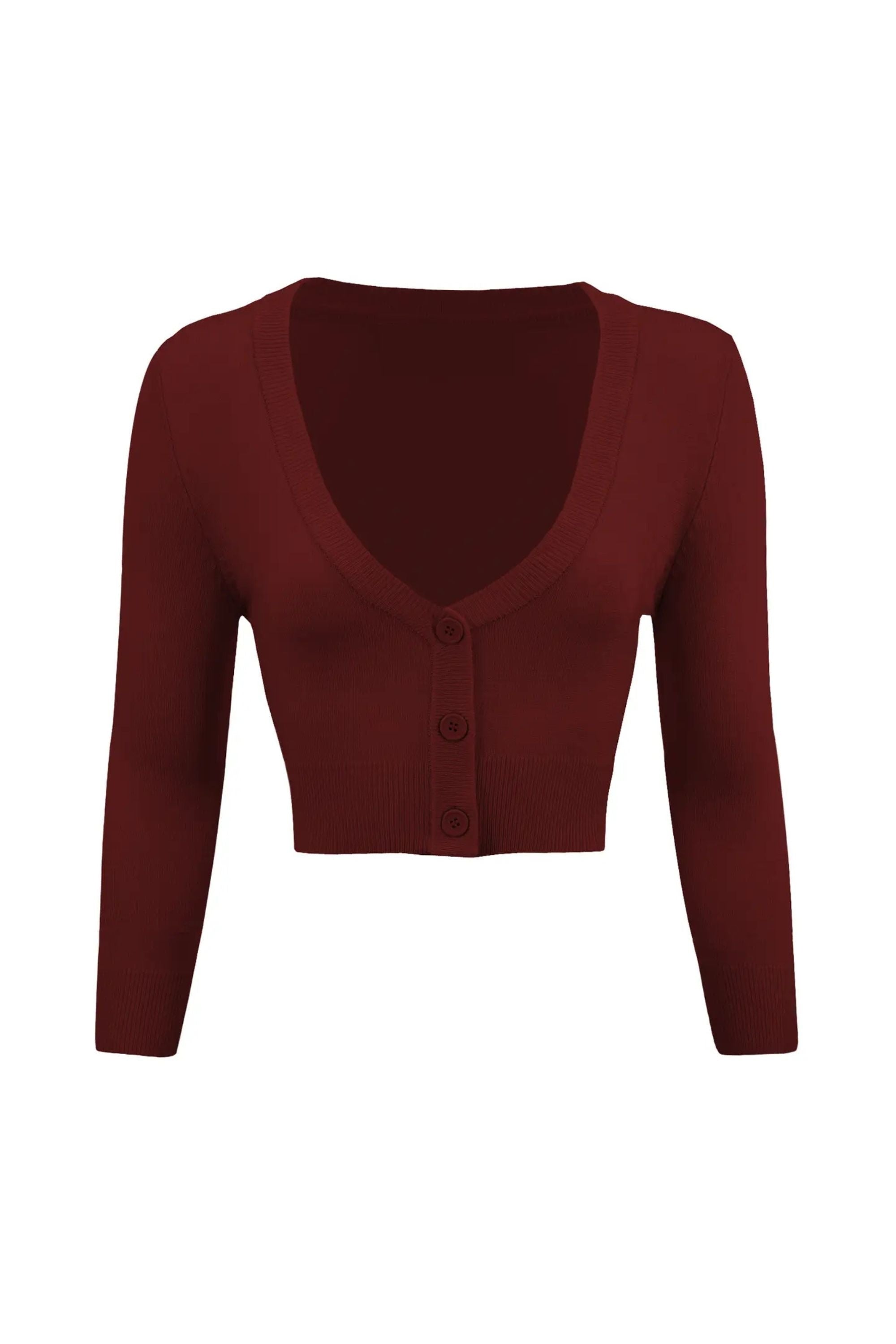 Vintage Cropped ¾ Sleeve Cardigan