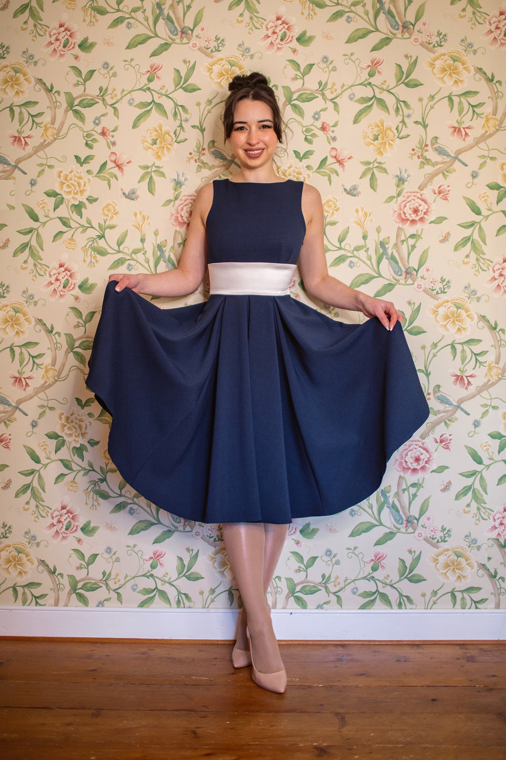 Riviera Contrast Swing Dress