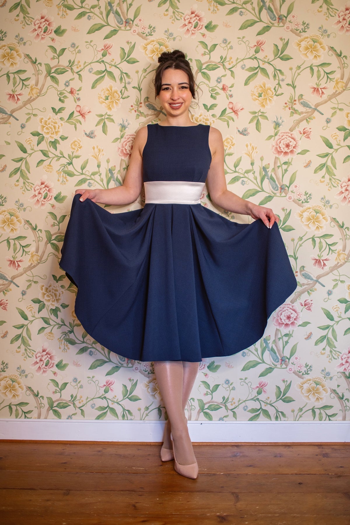 Riviera Contrast Swing Dress