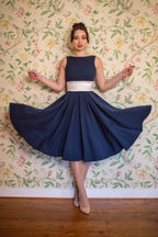 Riviera Contrast Swing Dress