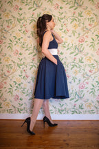 Riviera Contrast Swing Dress