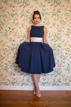 Riviera Contrast Swing Dress