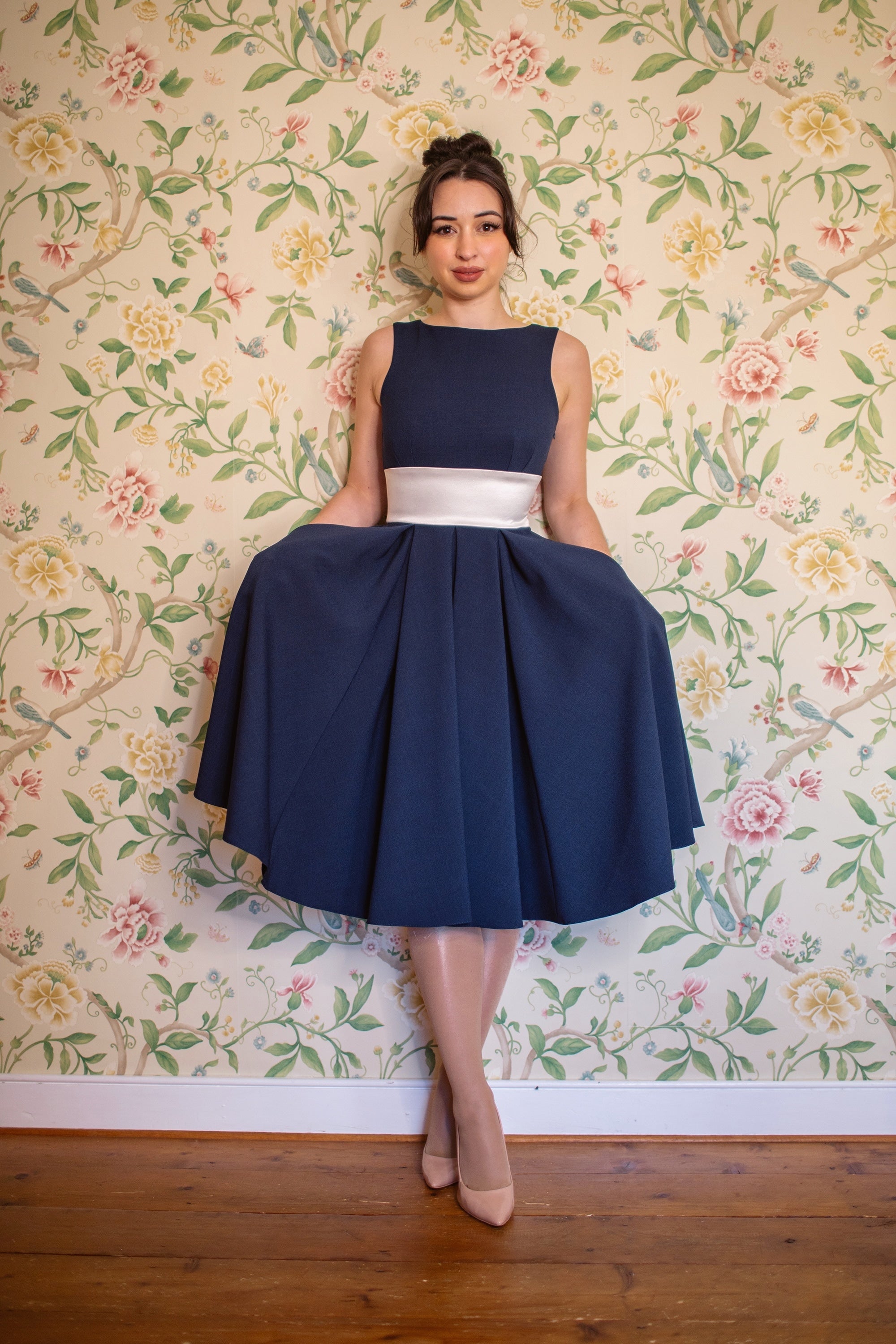 Riviera Contrast Swing Dress