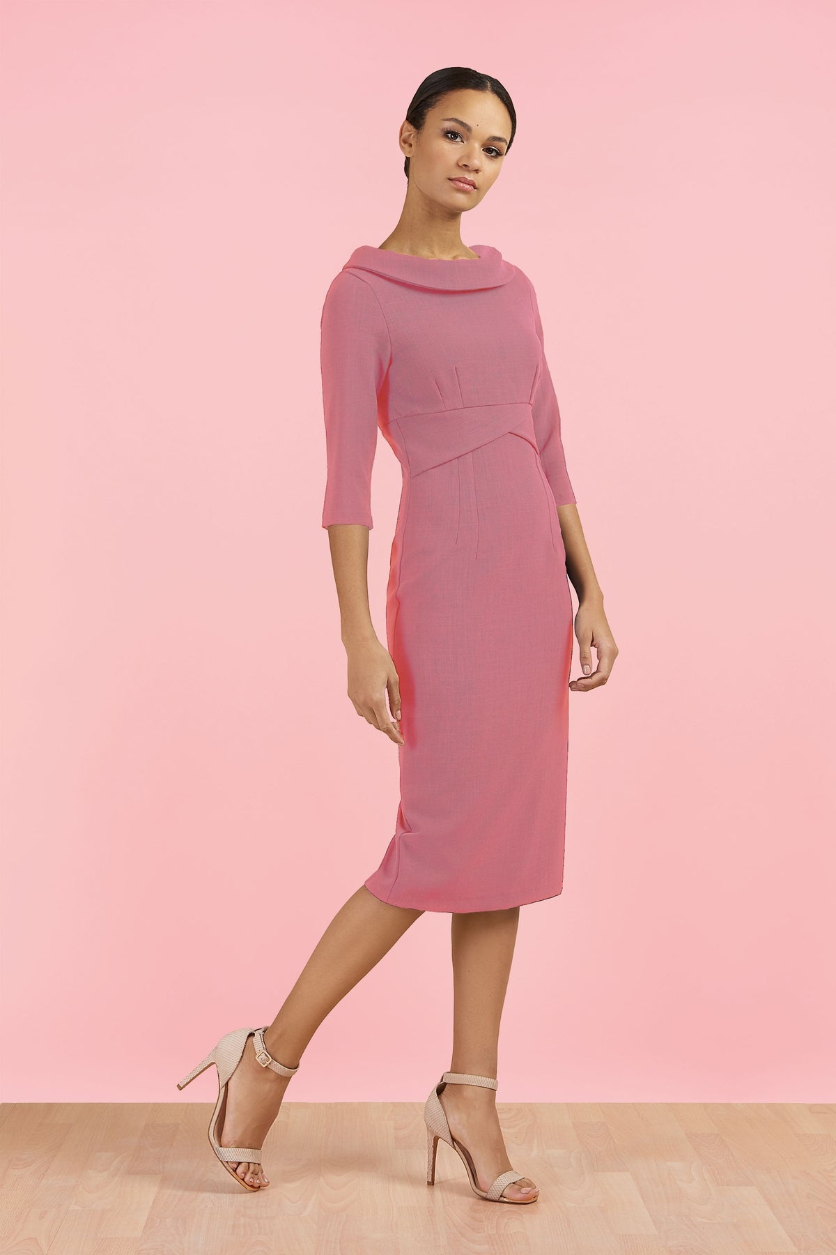 Kennedy Roll Collar Pencil Dress