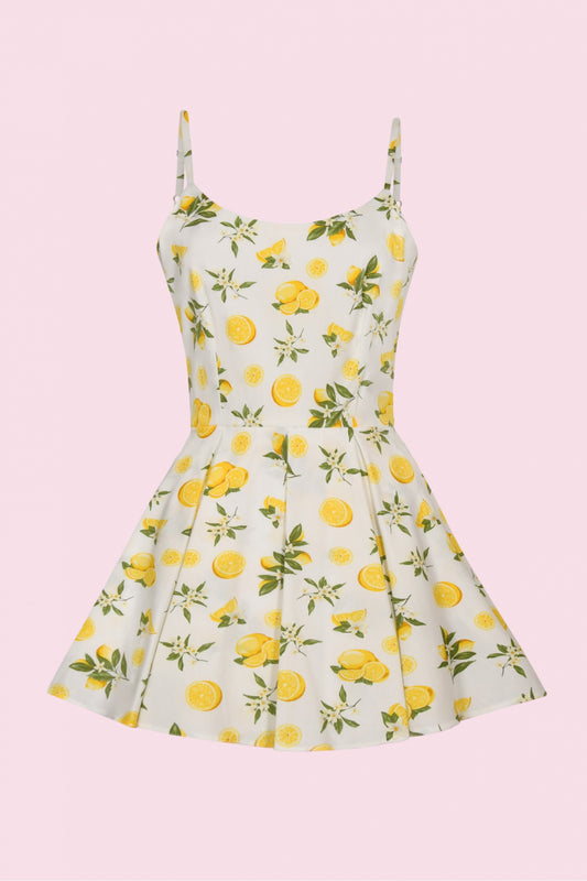 Priscilla Lemon Print Playsuit