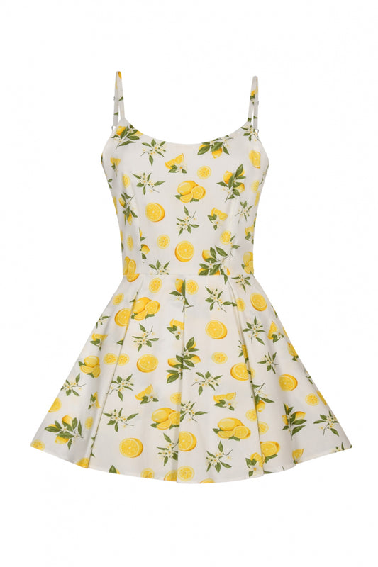 Priscilla Lemon Print Playsuit