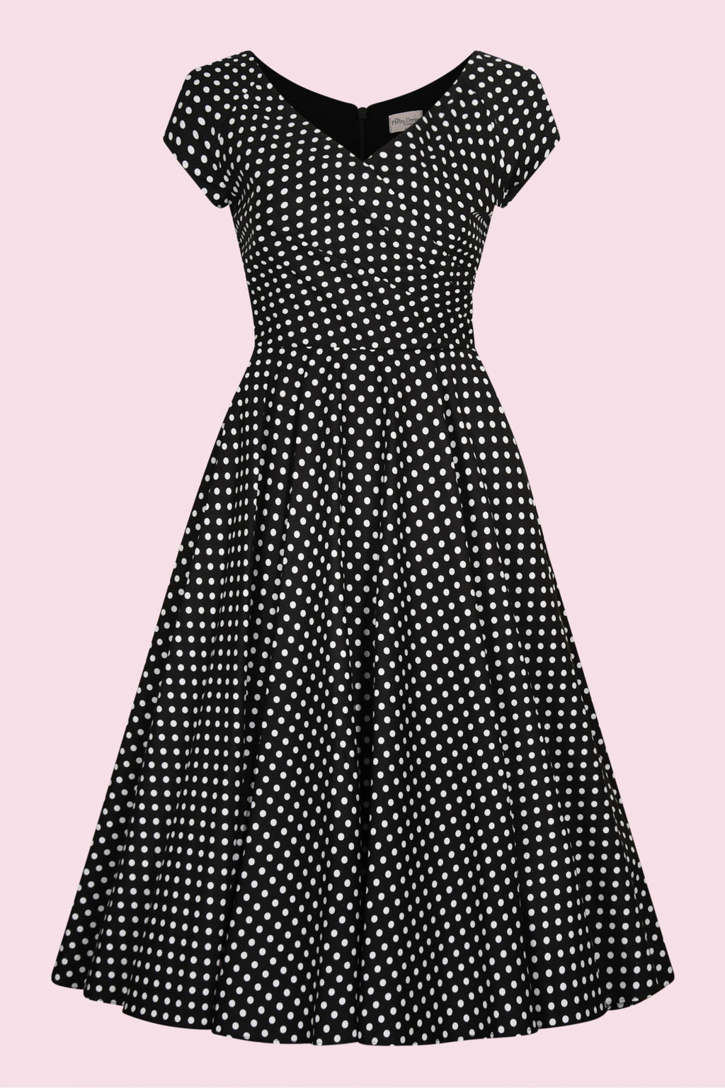 Hourglass Polka Dot Cotton Swing Dress