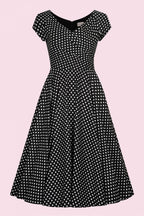 Hourglass Polka Dot Cotton Swing Dress