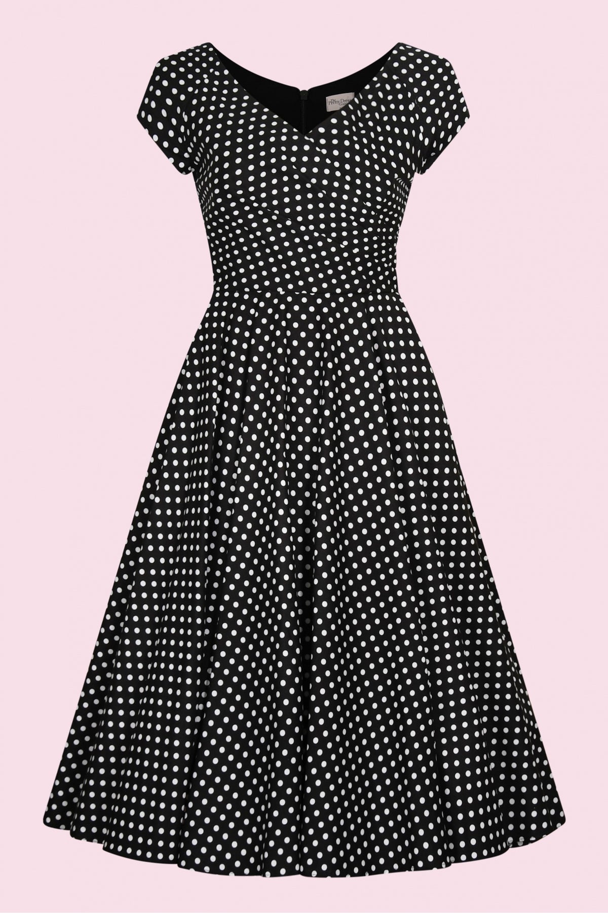 Hourglass Polka Dot Cotton Swing Dress