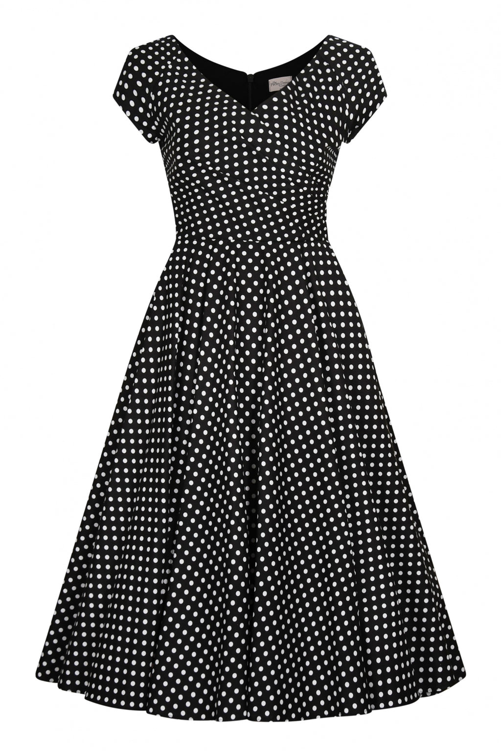 Hourglass Polka Dot Cotton Swing Dress