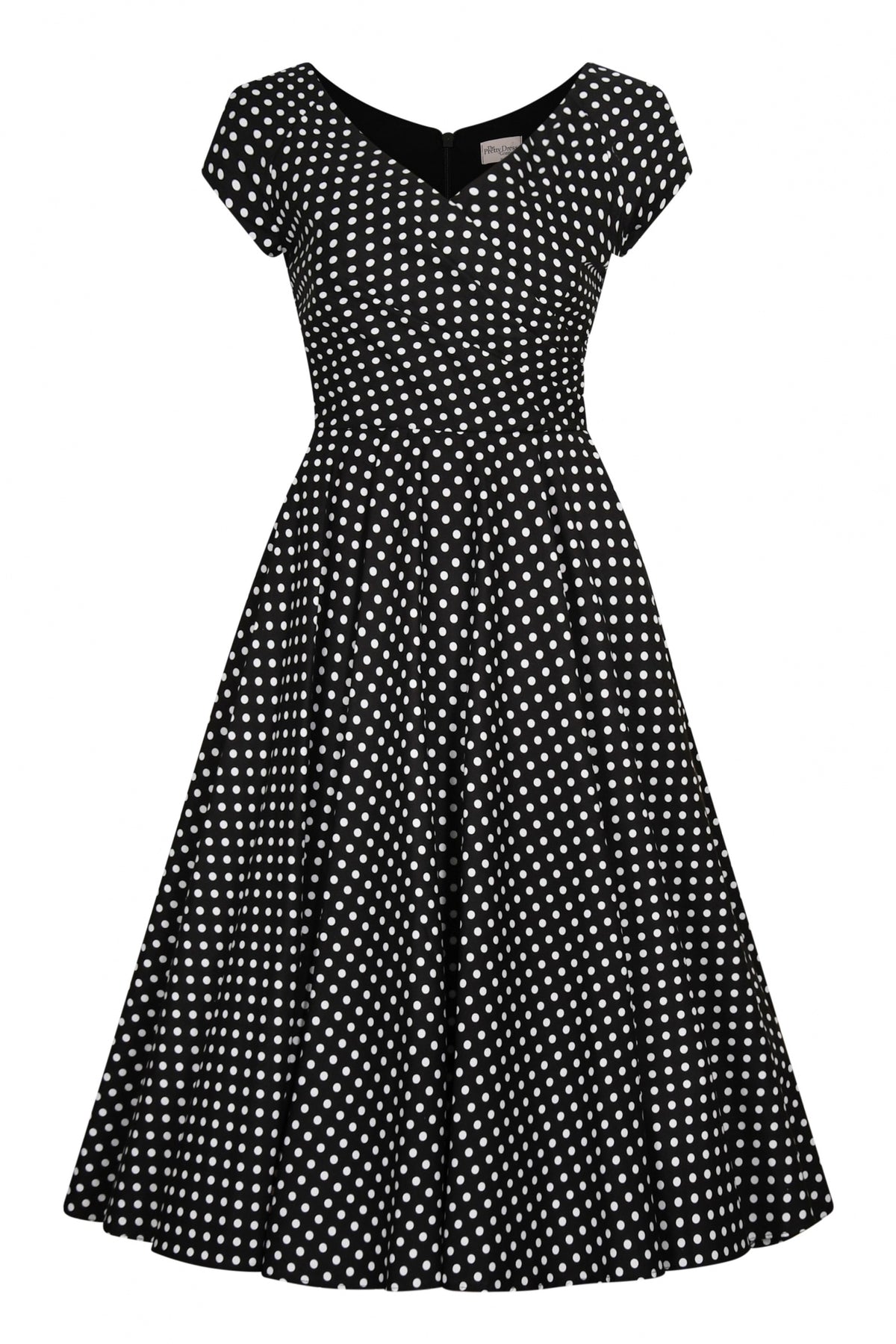 Hourglass Polka Dot Cotton Swing Dress