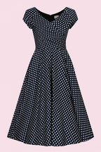 Hourglass Polka Dot Cotton Swing Dress