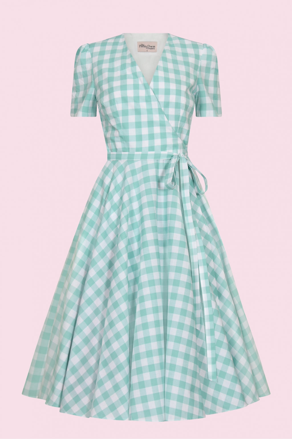Eloise Gingham Wrap Midi Dress