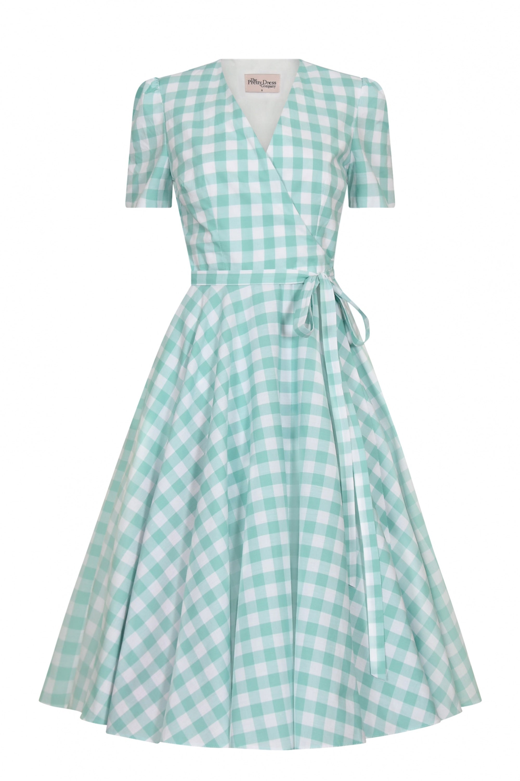 Eloise Gingham Wrap Midi Dress