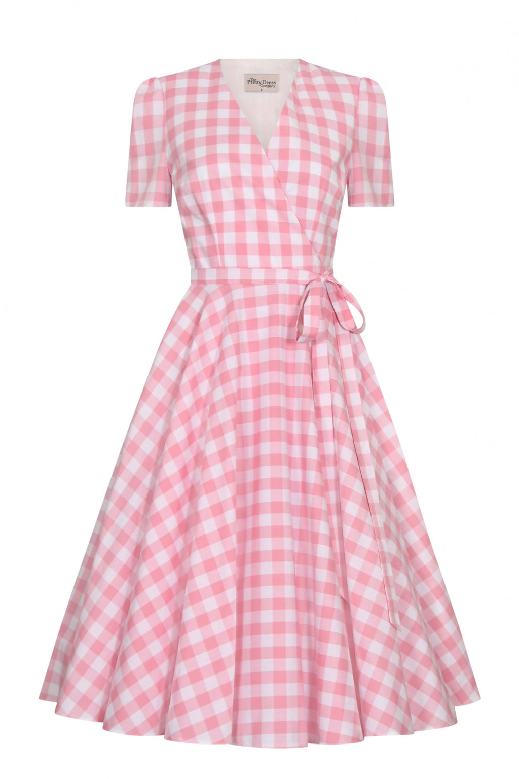 Eloise Gingham Wrap Midi Dress